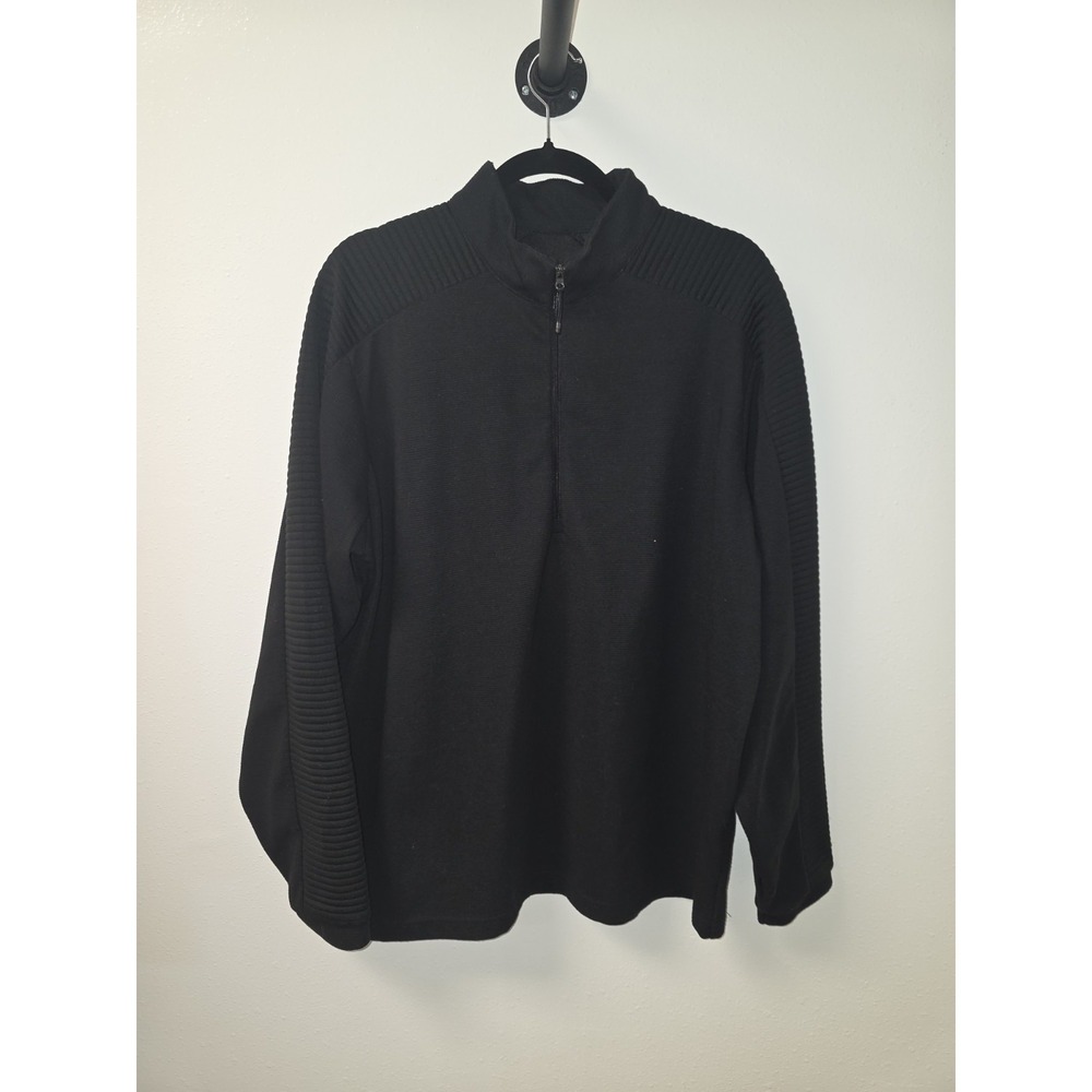 Antigua Men's Black Quarter-Zip Sweater